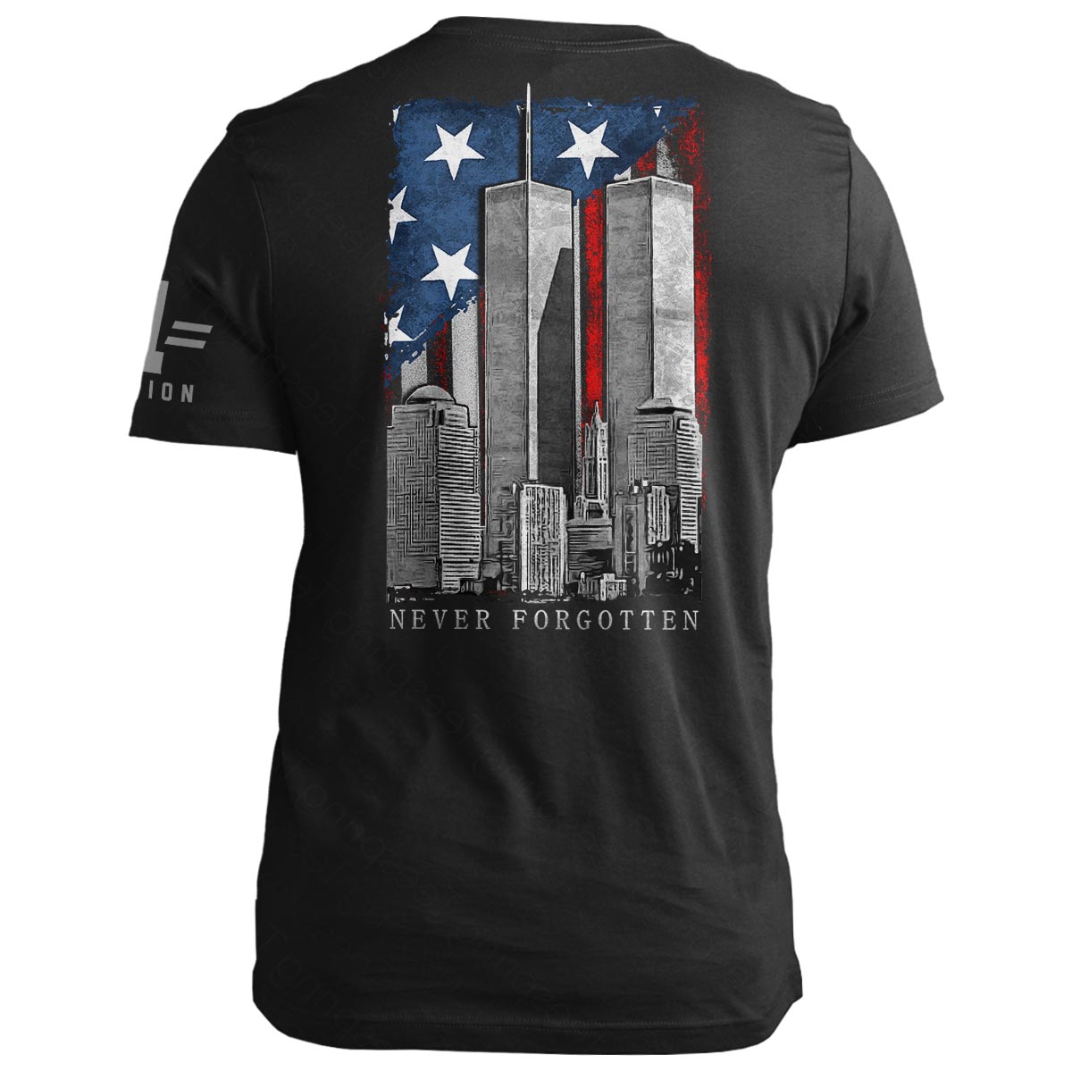 9/11 Folded Flag: Never Forgotten