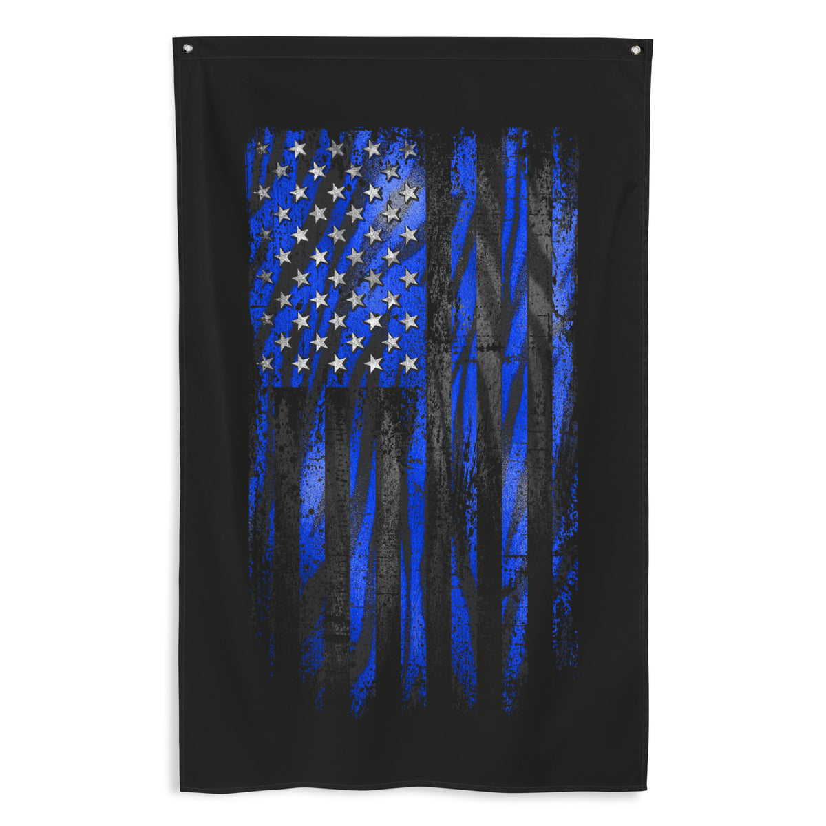 Blue Tiger American Flag Wall Flag