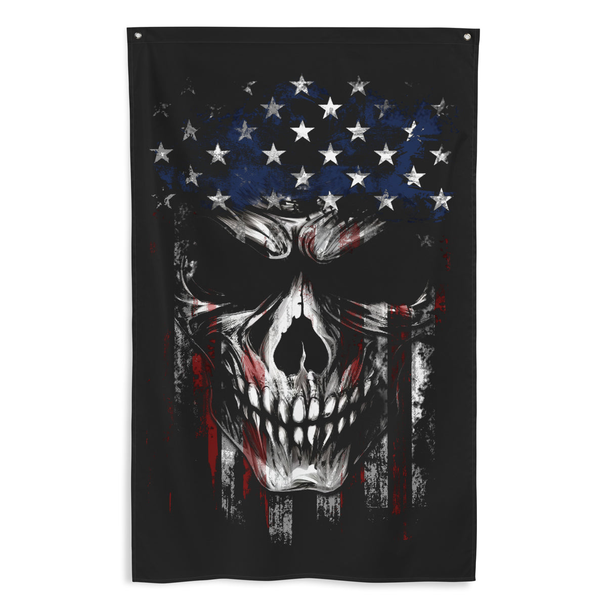 American Flag -Skull Wall Flag