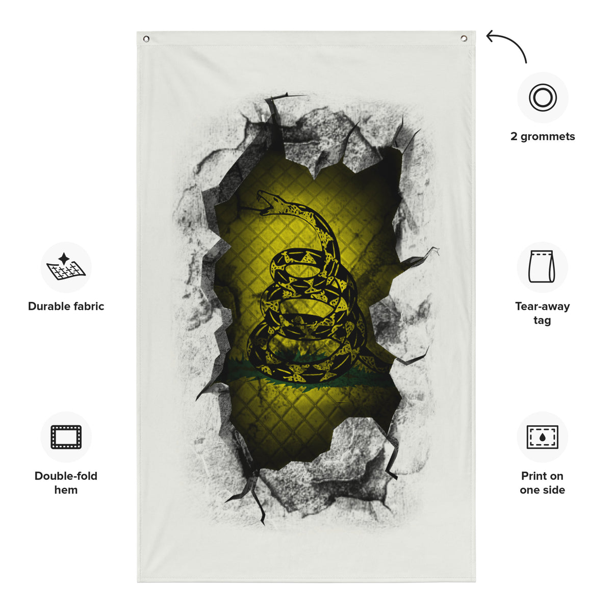 Don't Tread On Me Breakthrough Wall Flag