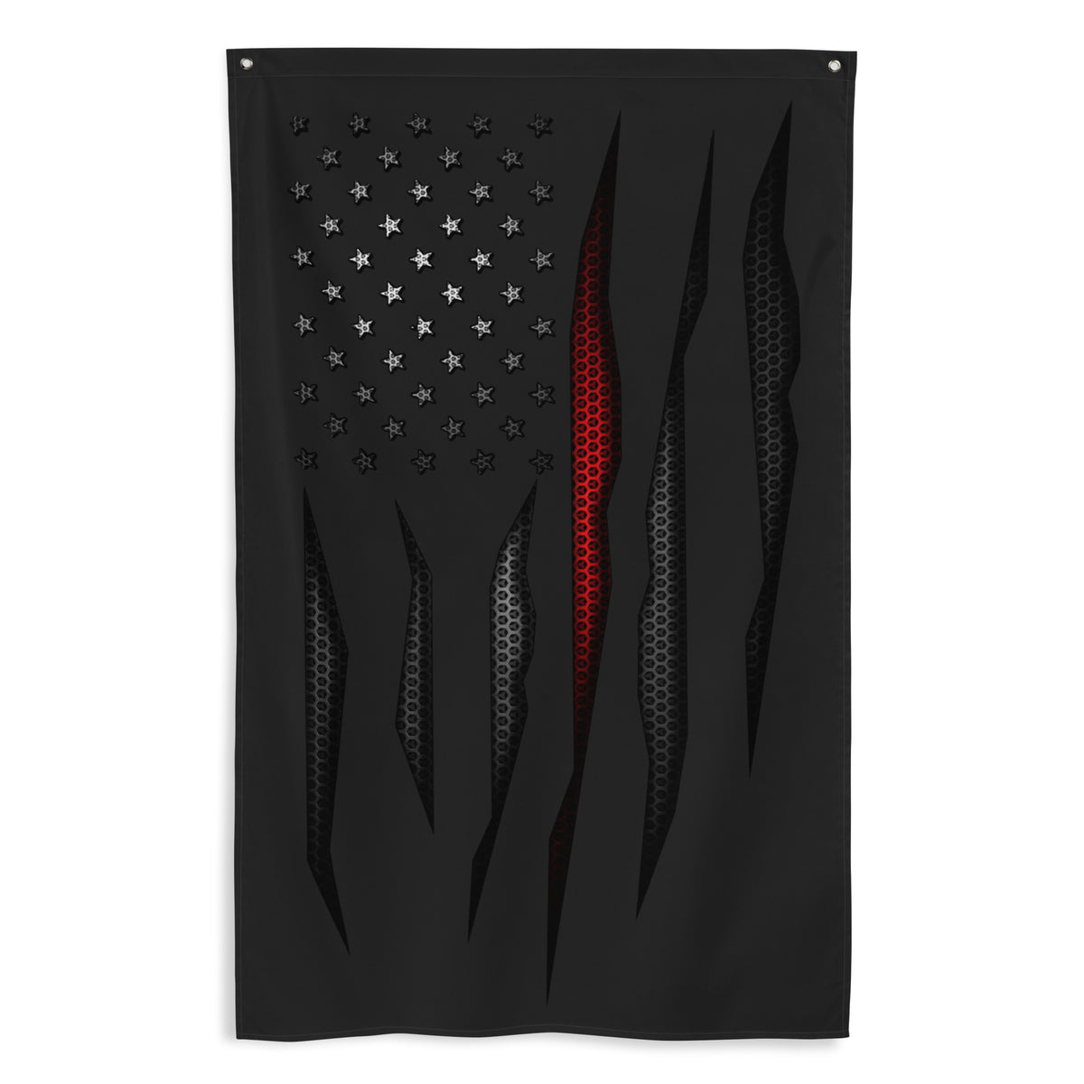 Carbon Onyx Thin Red Line Flag Wall Flag