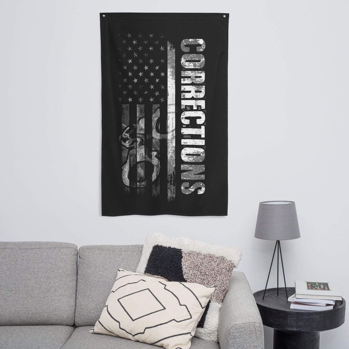 Corrections: Thin Gray Line Wall Flag