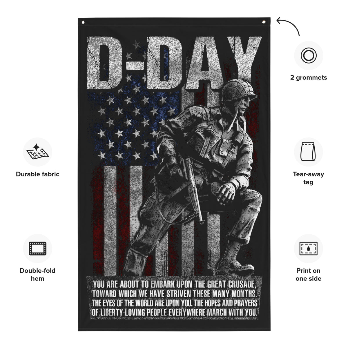 D-Day: June 6th, 1944 Wall Flag