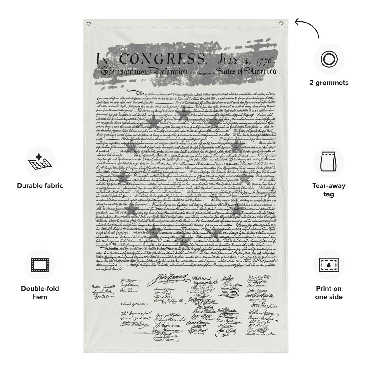 The Declaration Wall Flag