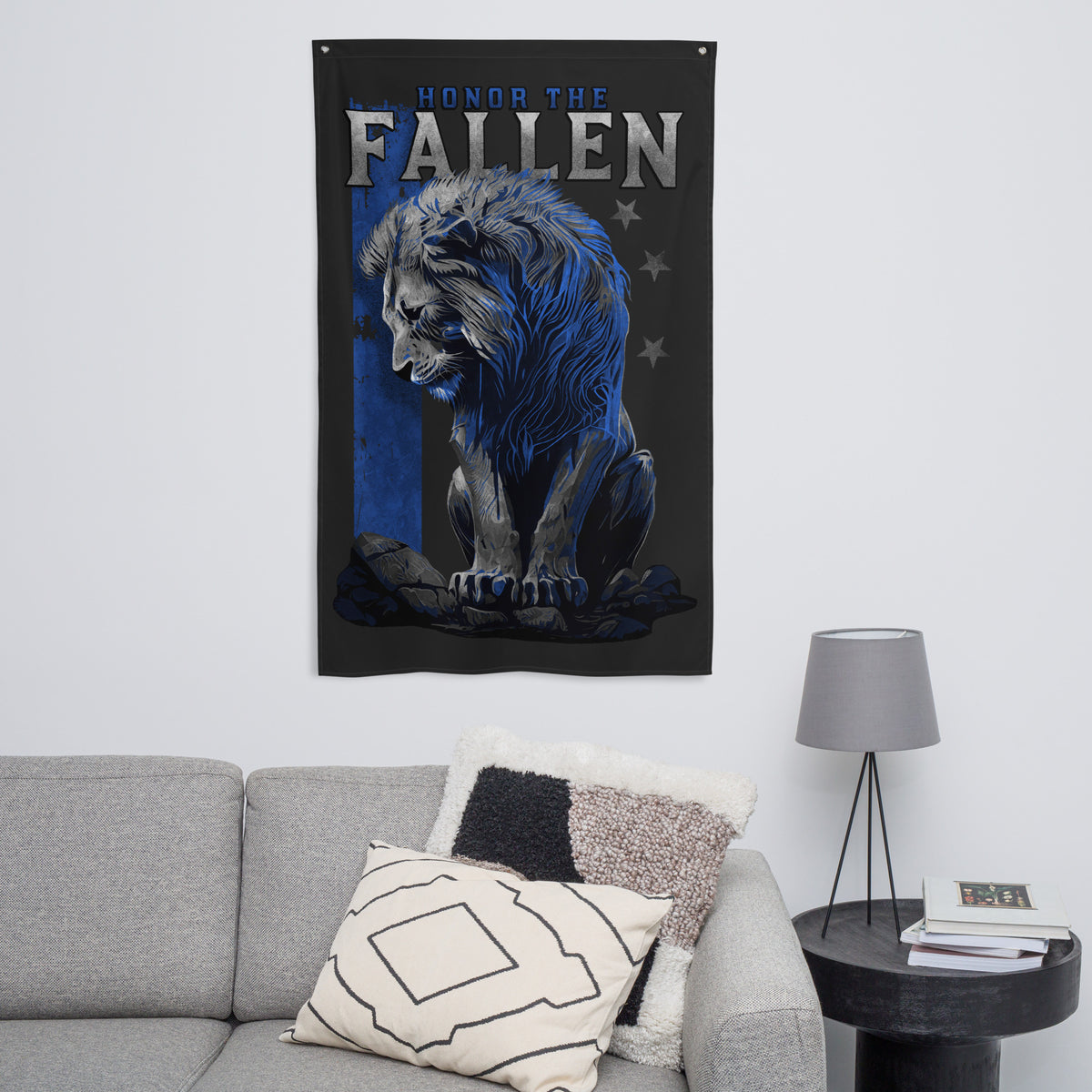 Honor The Fallen: Lion Edition Wall Flag