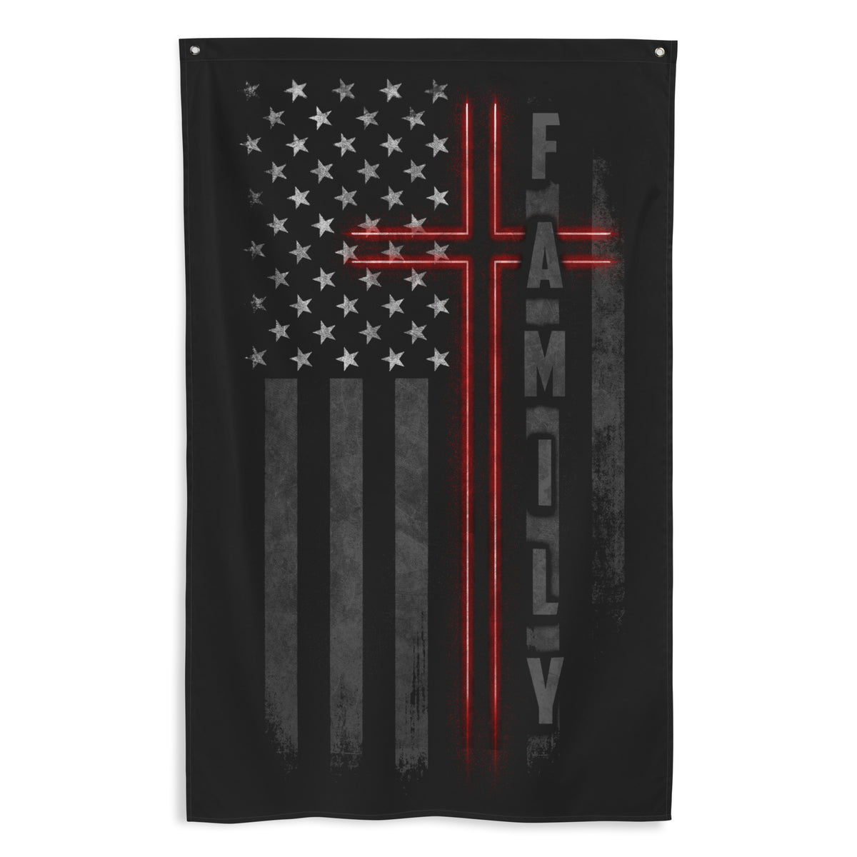 American Christian Family Wall Flag