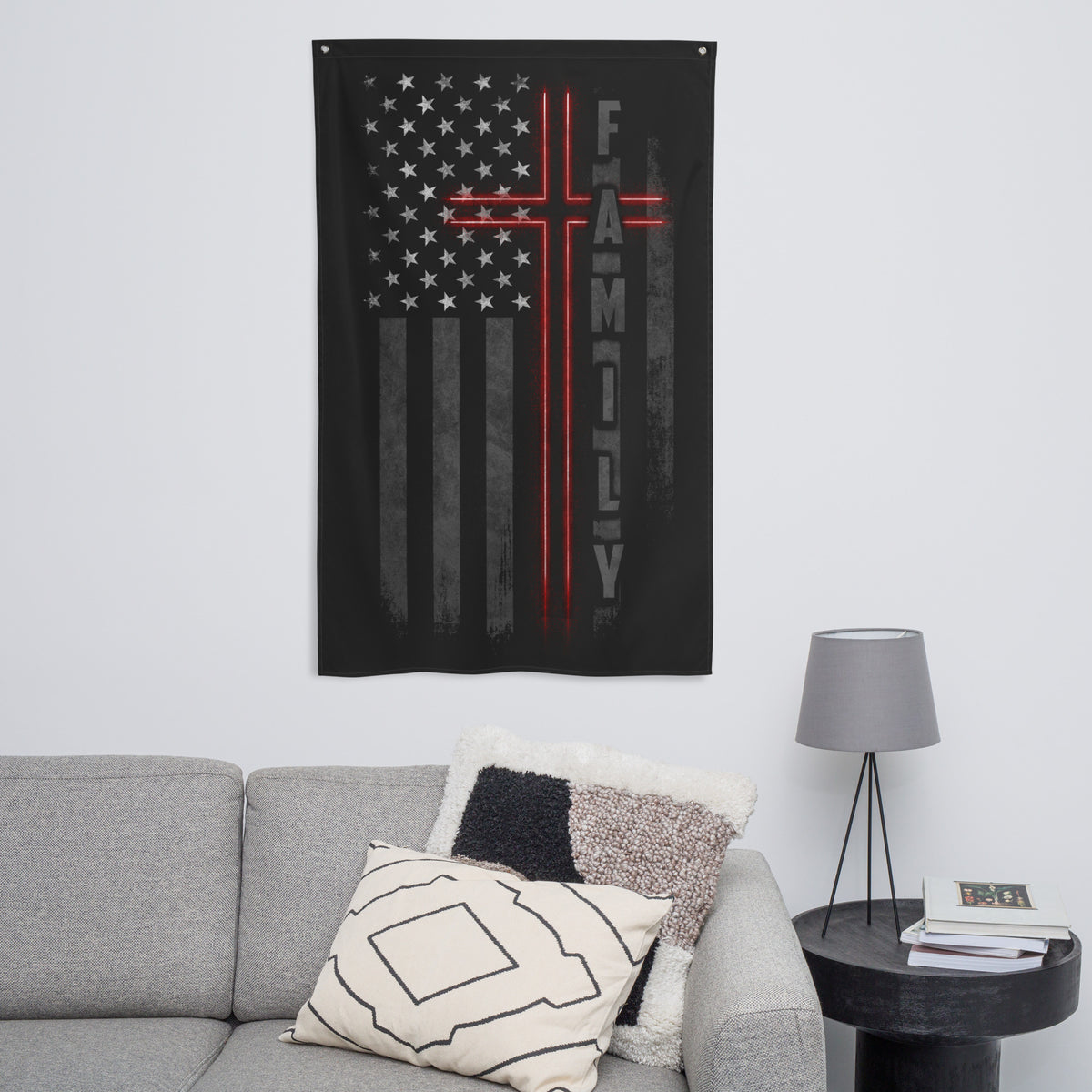 American Christian Family Wall Flag