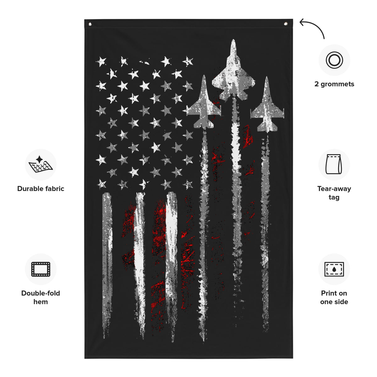 Fighter Jet Flag Wall Flag