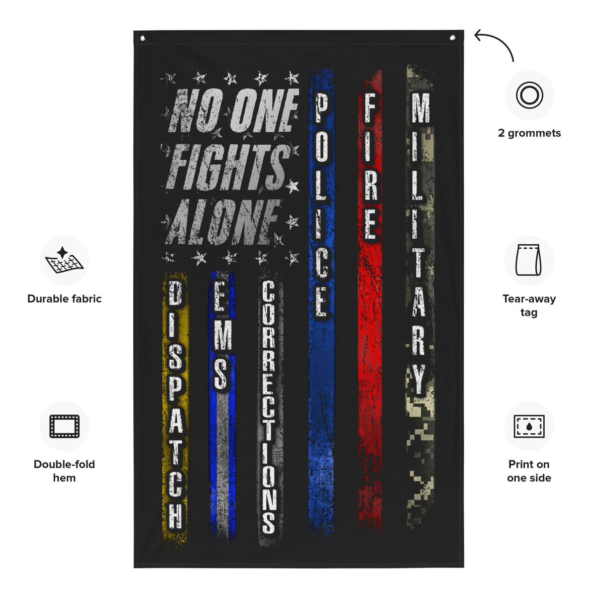 No One Fights Alone Original Wall Flag