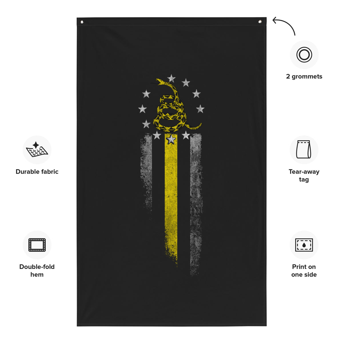 Gadsden Half Flag Wall Flag