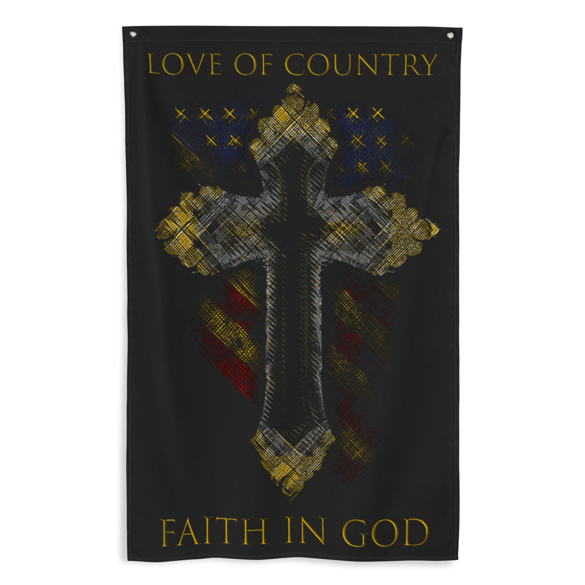 Love of Country, Faith in God Wall Flag