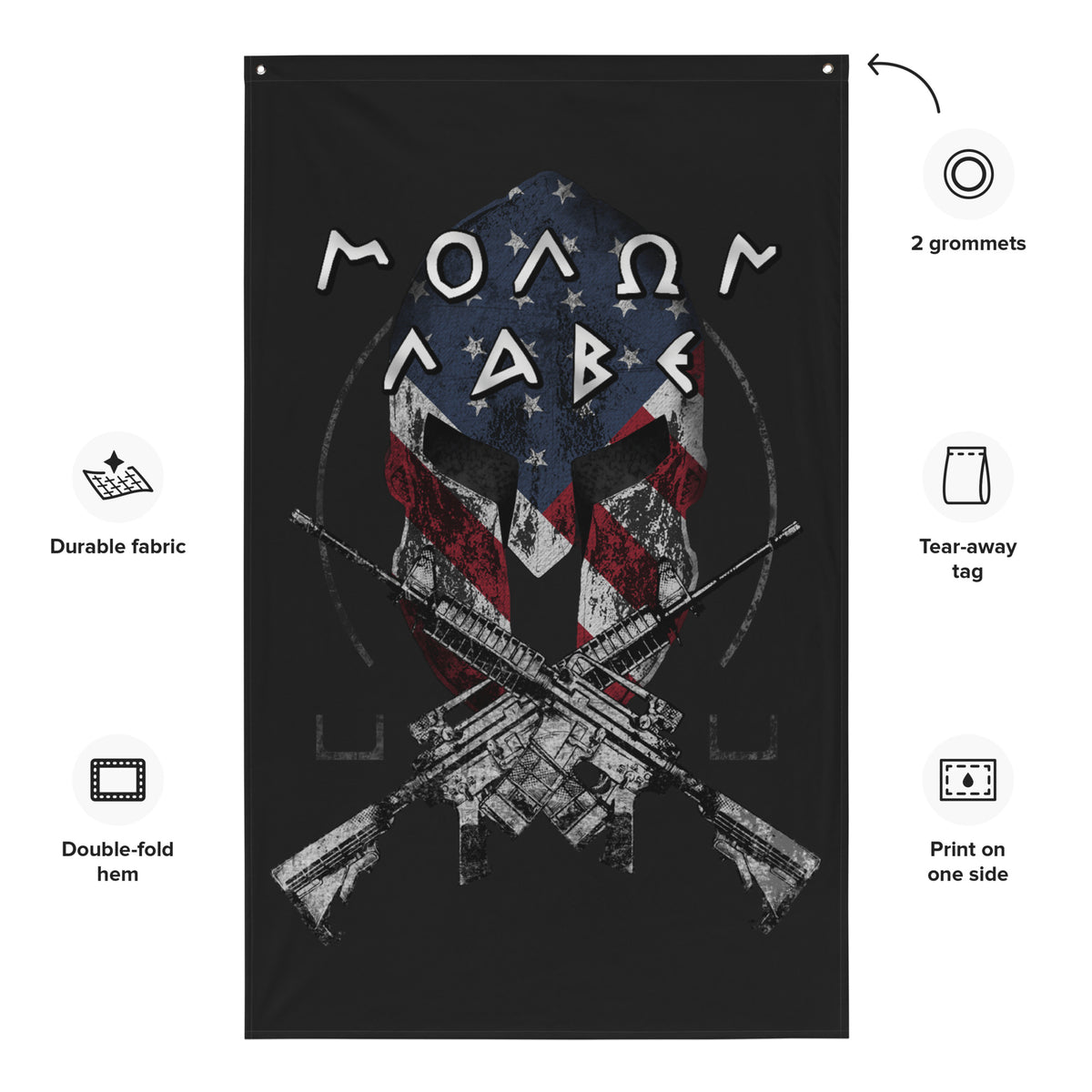 Molon Labe Wall Flag