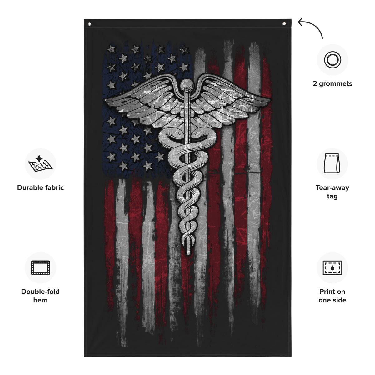 Nurse American Flag Wall Flag