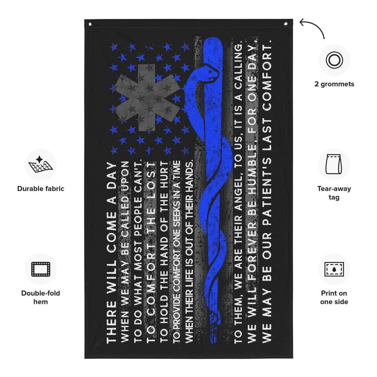 EMT Oath Wall Flag