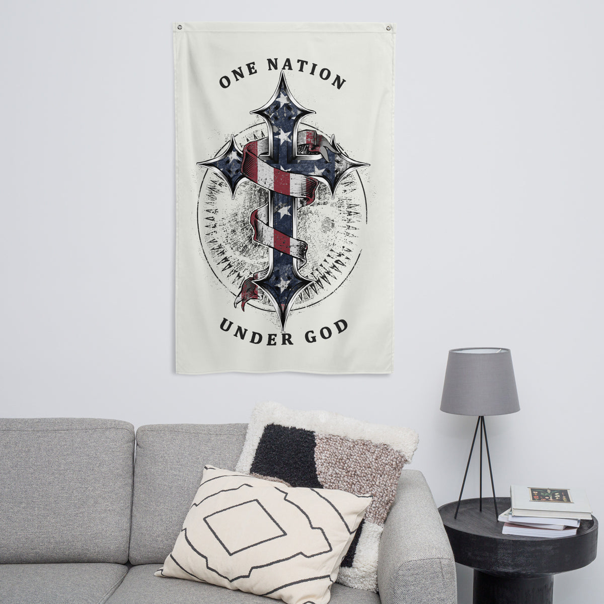 One Nation Under God: Light Wall Flag