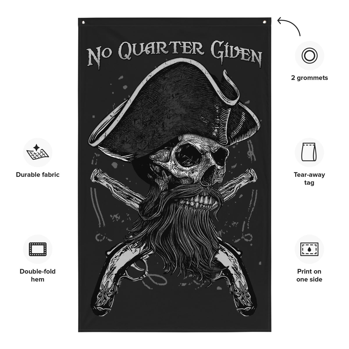 No Quarter Given Wall Flag