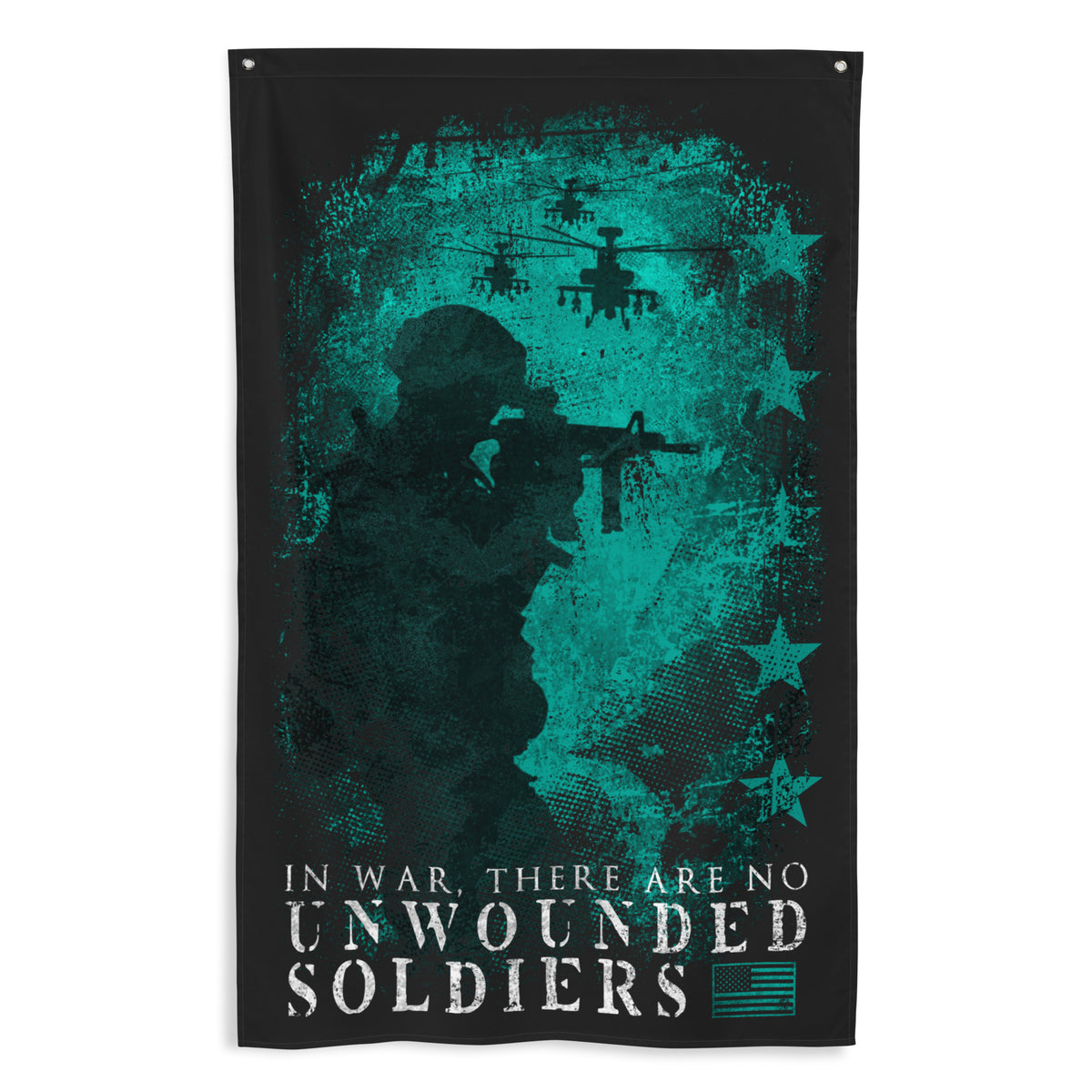 PTSD: No Unwounded Soldiers Wall Flag