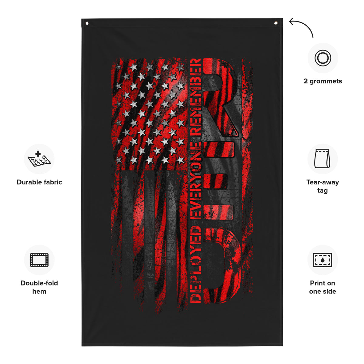 R.E.D. Tiger American Flag Wall Flag