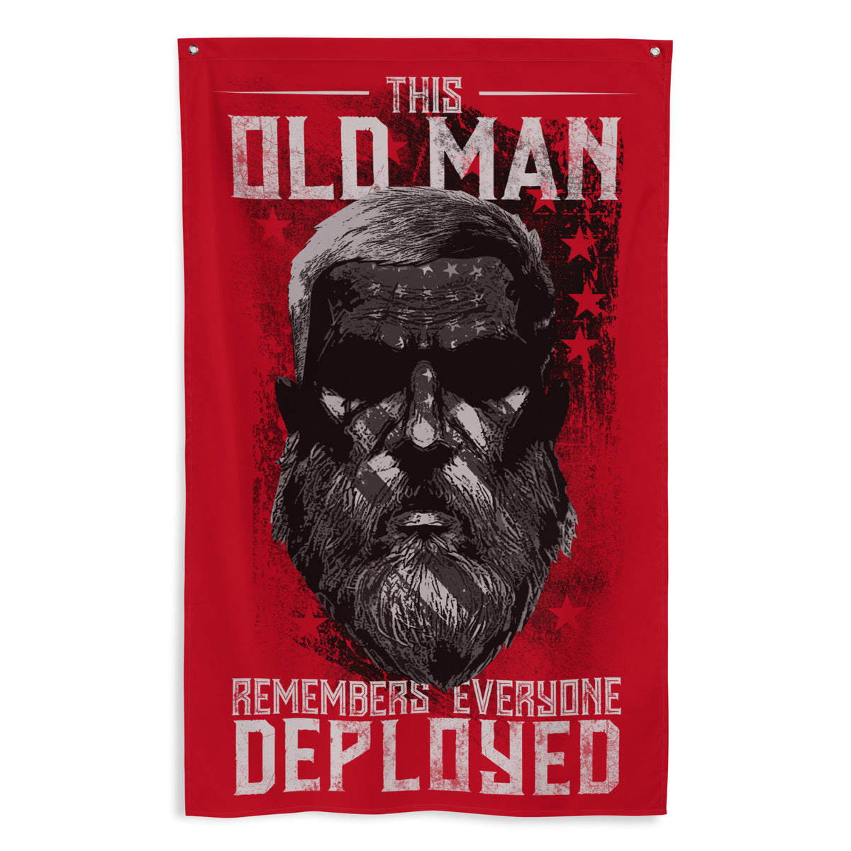 Old Man R.E.D. Wall Flag