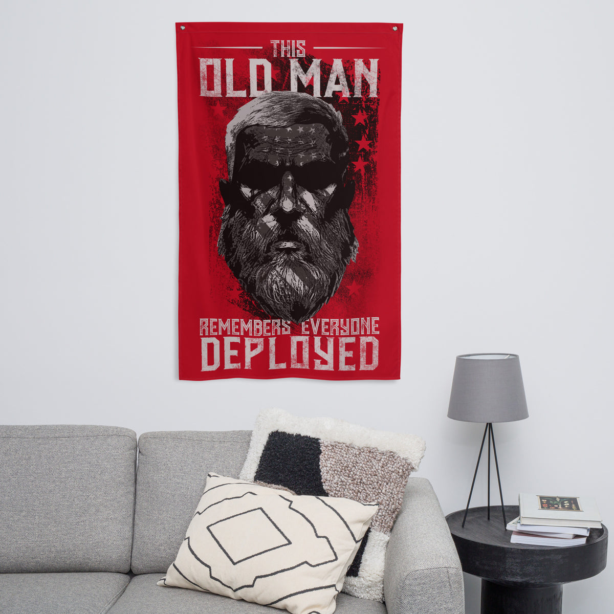 Old Man R.E.D. Wall Flag