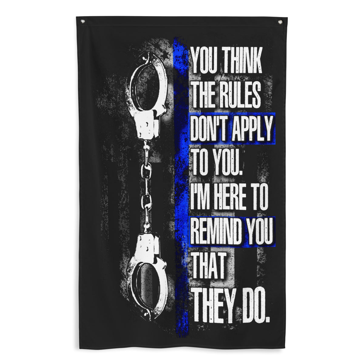 Thin Blue Line: Rules Wall Flag