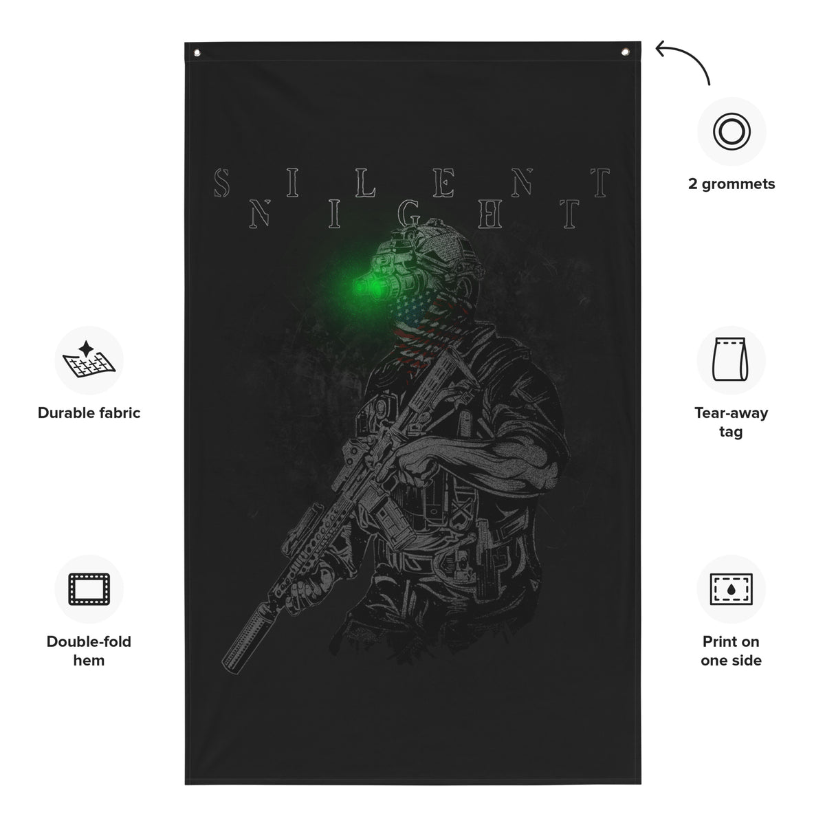 Silent Night Wall Flag