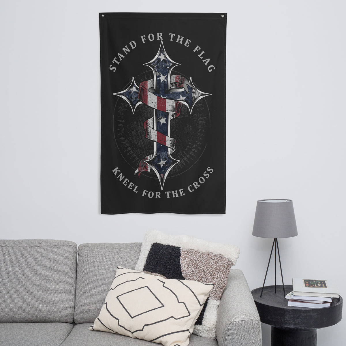 Stand for the Flag Kneel for the Cross Wall Flag