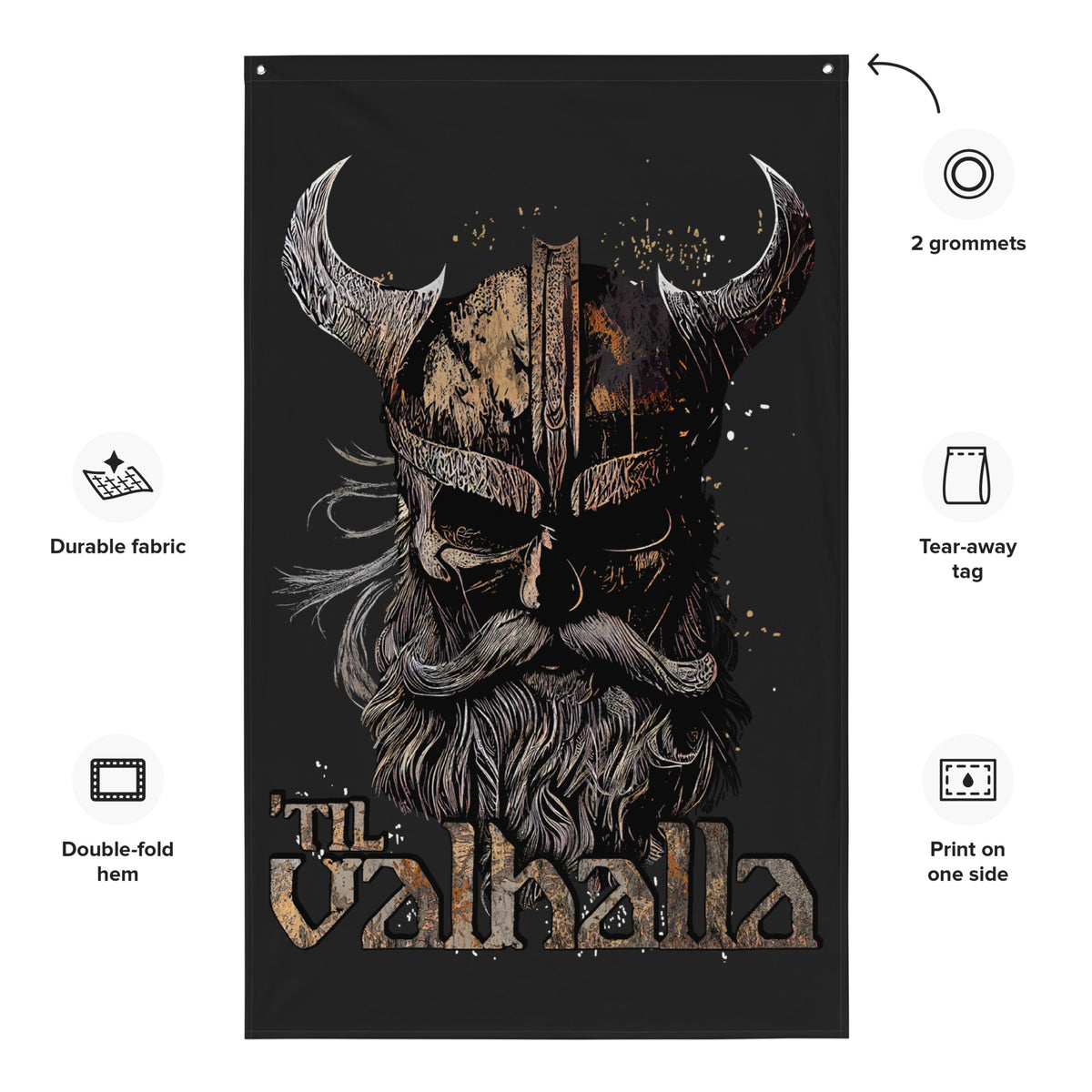 Til Valhalla Wall Flag