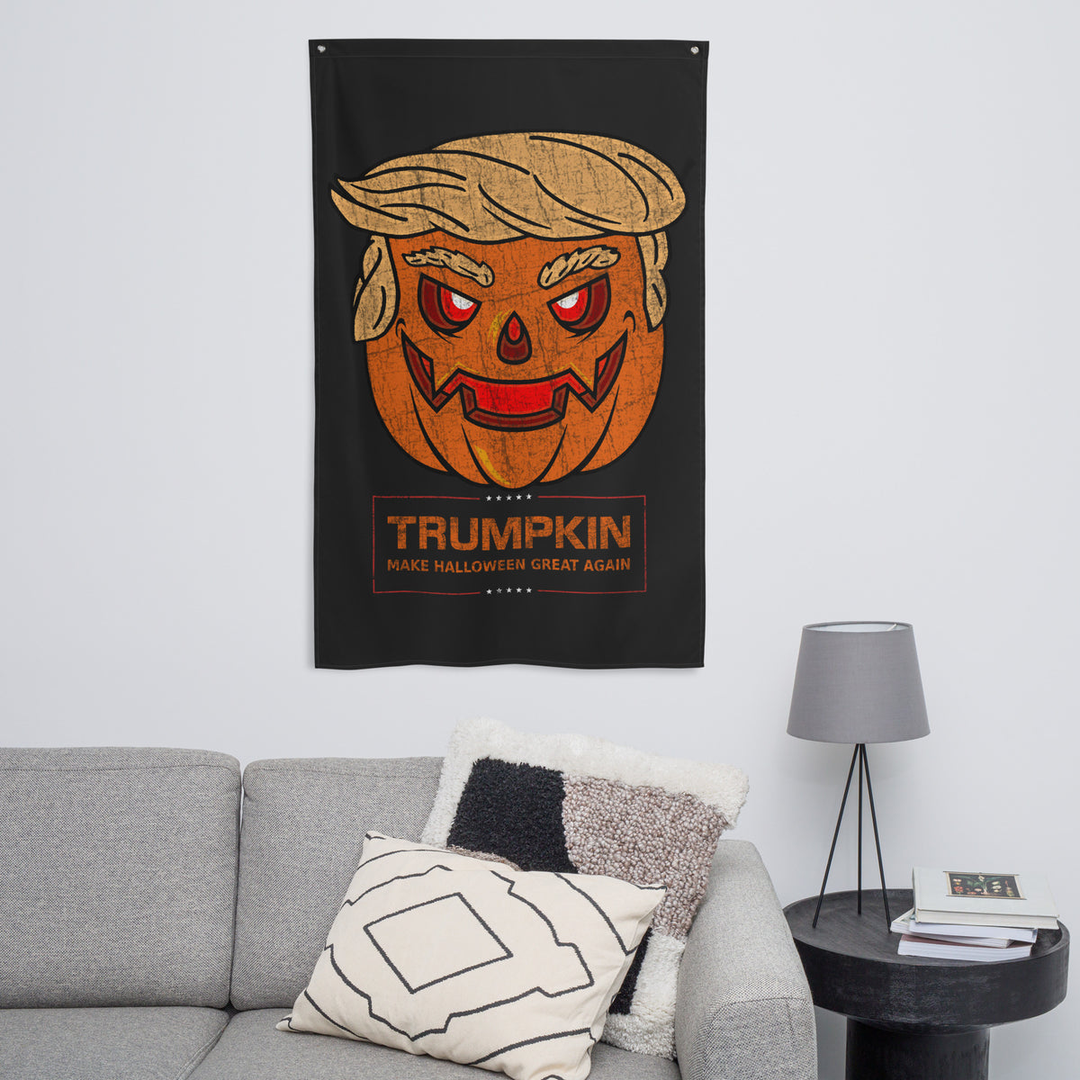 TRUMPKIN: Make Halloween Great Again! Wall Flag