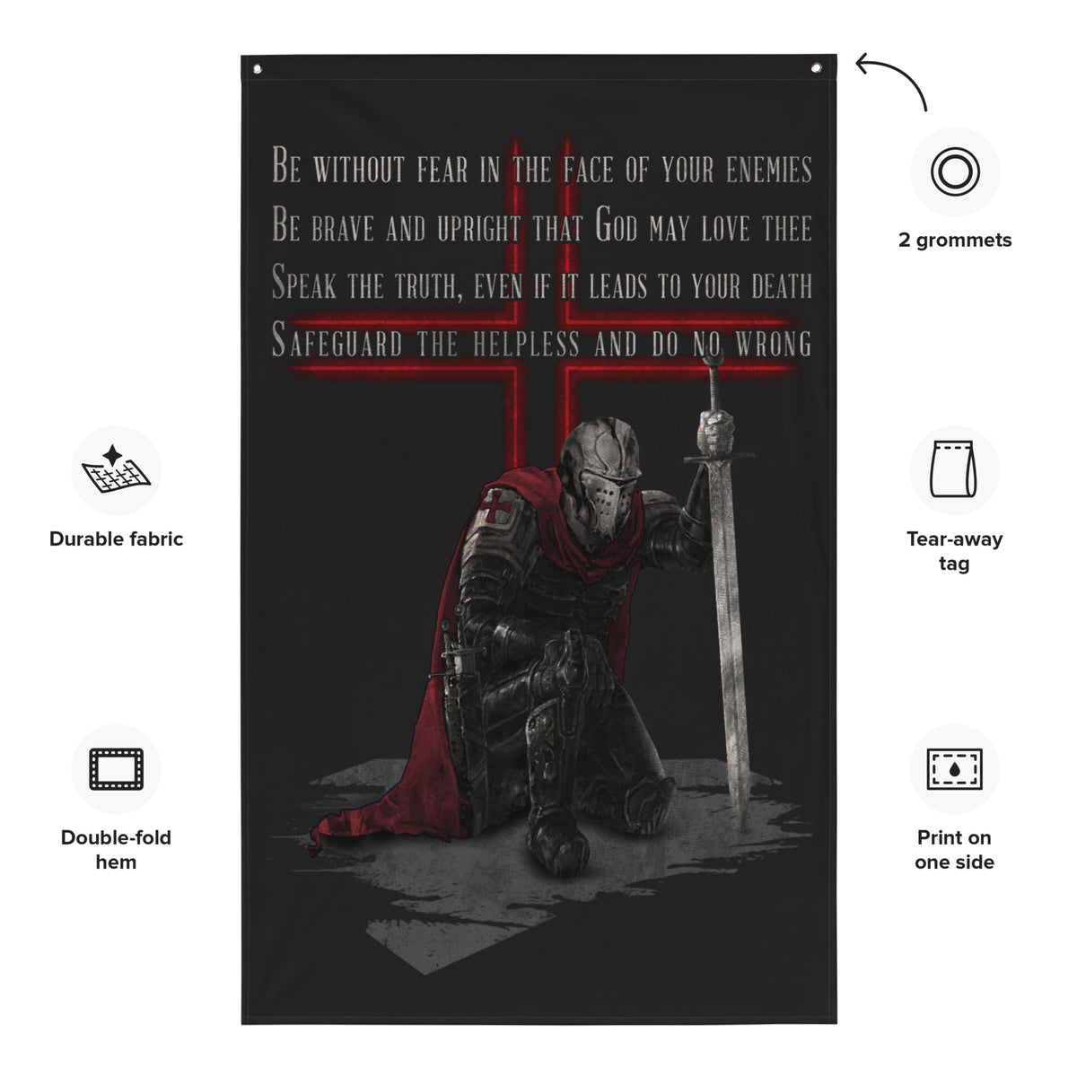 Templar Code Wall Flag