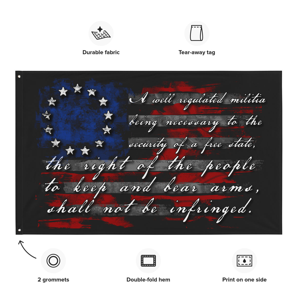 2nd Amendment American Flag Wall Flag