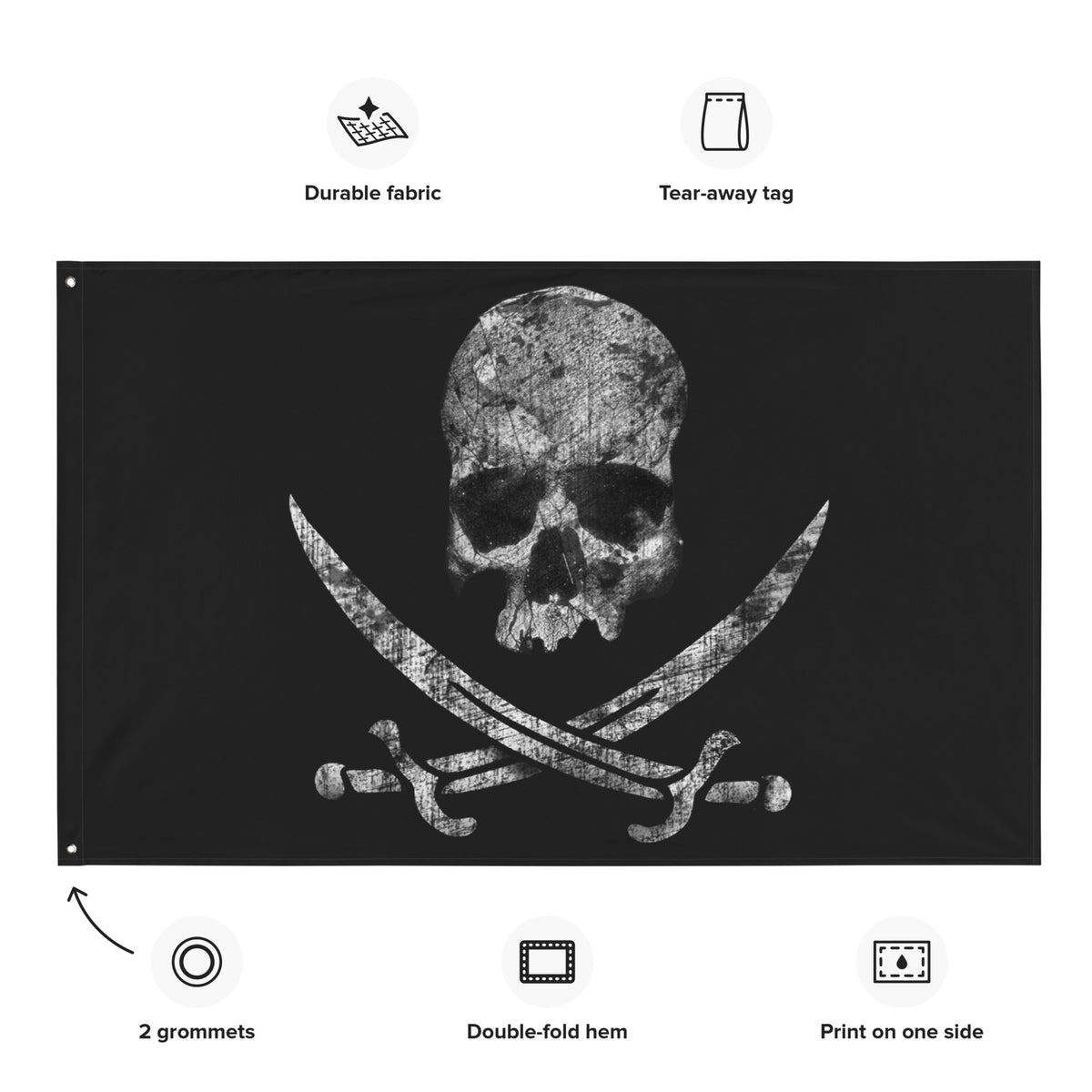Hoist The Black Flag Wall Flag