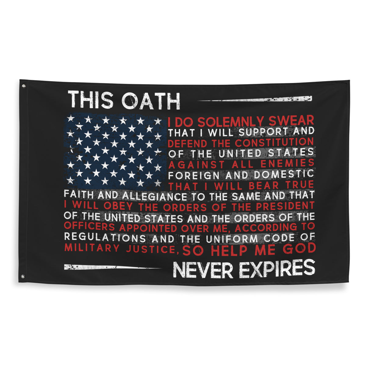 Veteran Oath Wall Flag