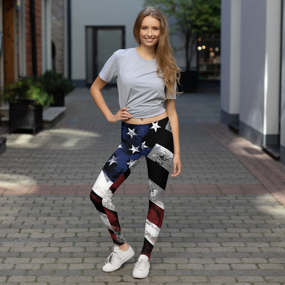 American Flag Leggings