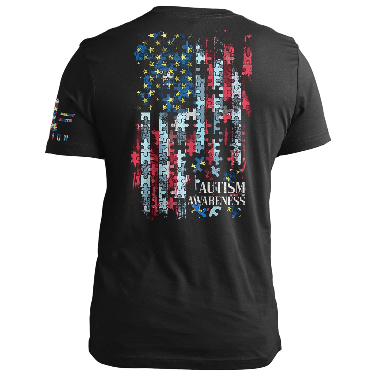Autism Awareness American Flag