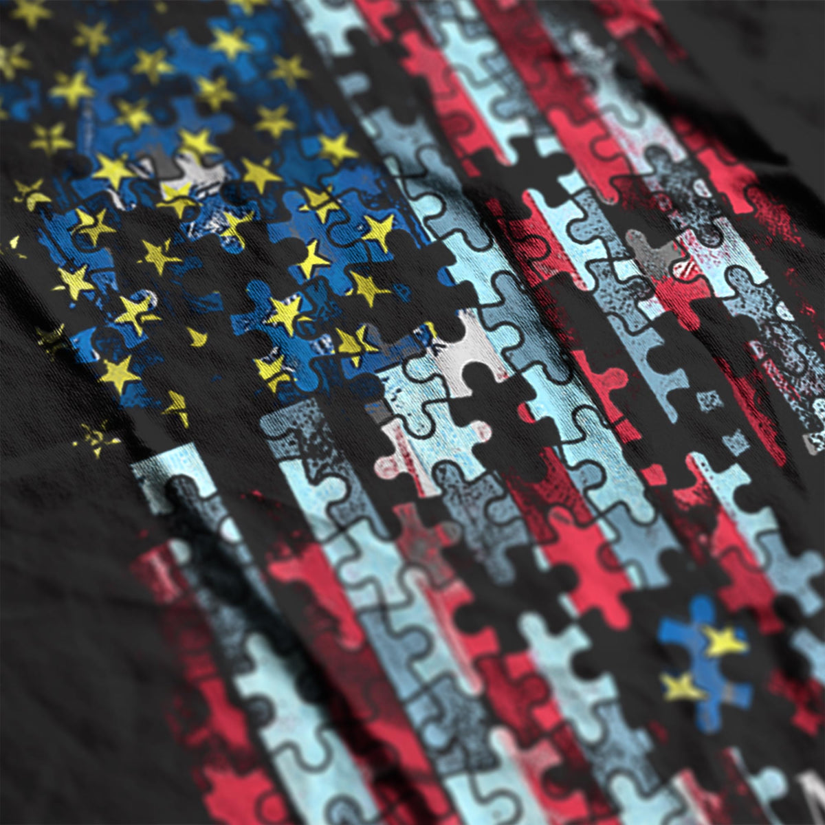 Autism Awareness American Flag