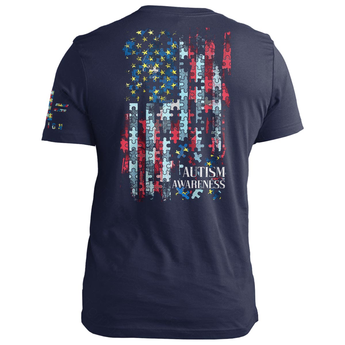 Autism Awareness American Flag