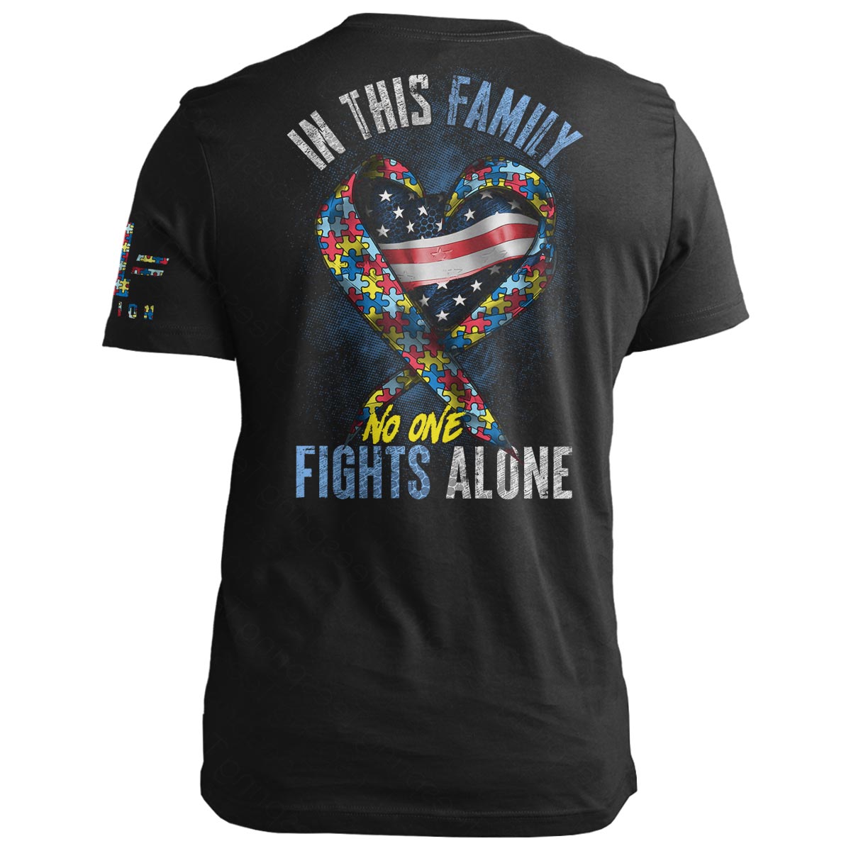 Ribbon Heart: Autism Awareness