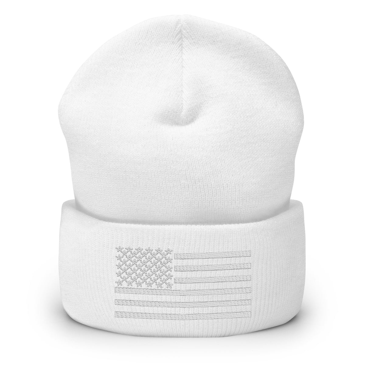 Whiteout American Flag Beanie