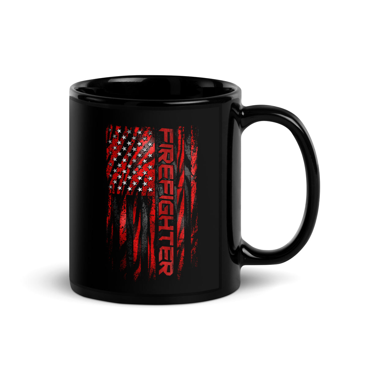 Firefighter Red Tiger American Flag Mug