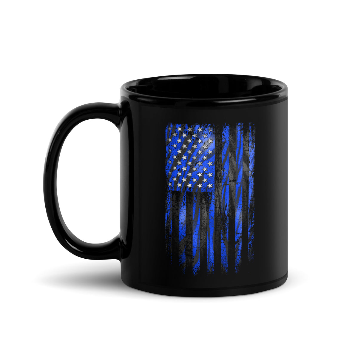 Blue Tiger American Flag Mug