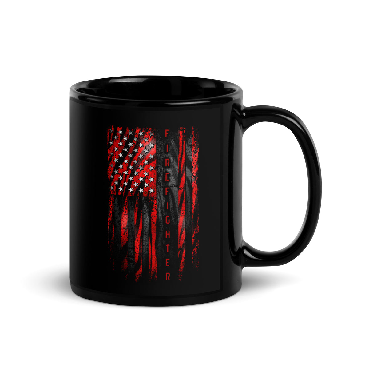 Firefighter Red Tiger American Flag Mug