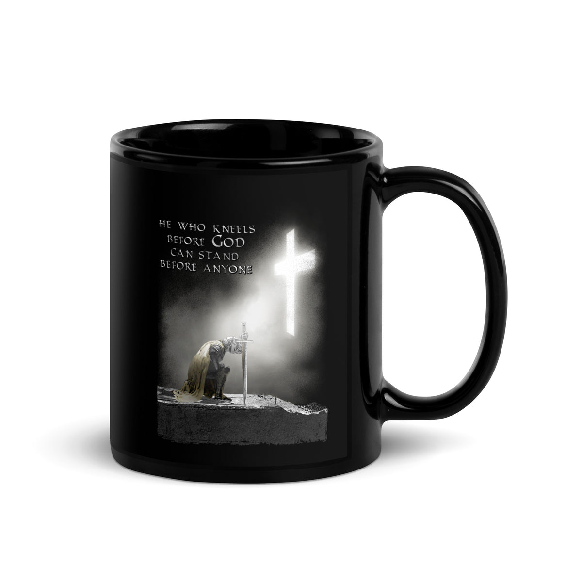 Kneel Before God. Stand Before Anyone Mug