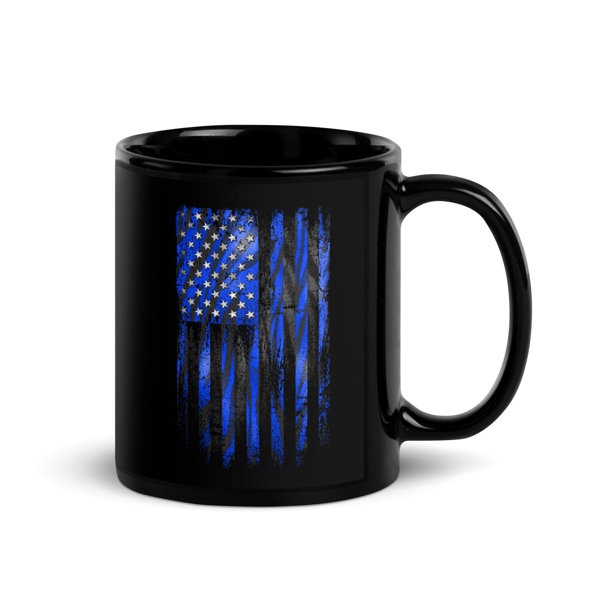 Blue Tiger American Flag Mug