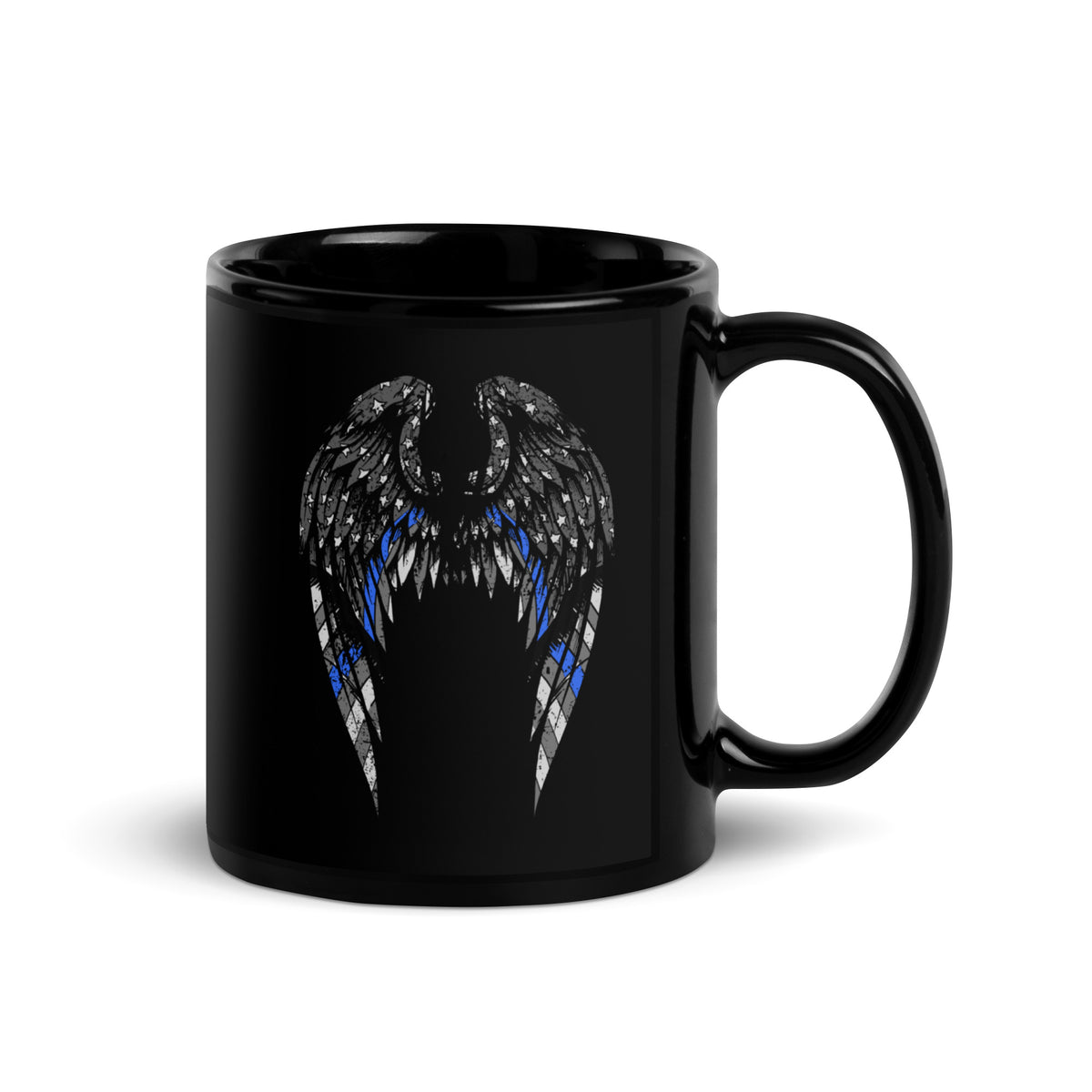 Thin Blue Line Angel Wings Mug