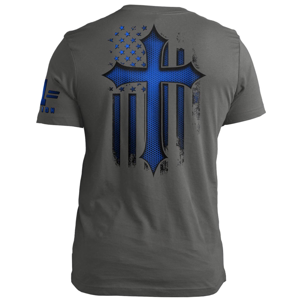 Christian Cross Blue Carbon Onyx
