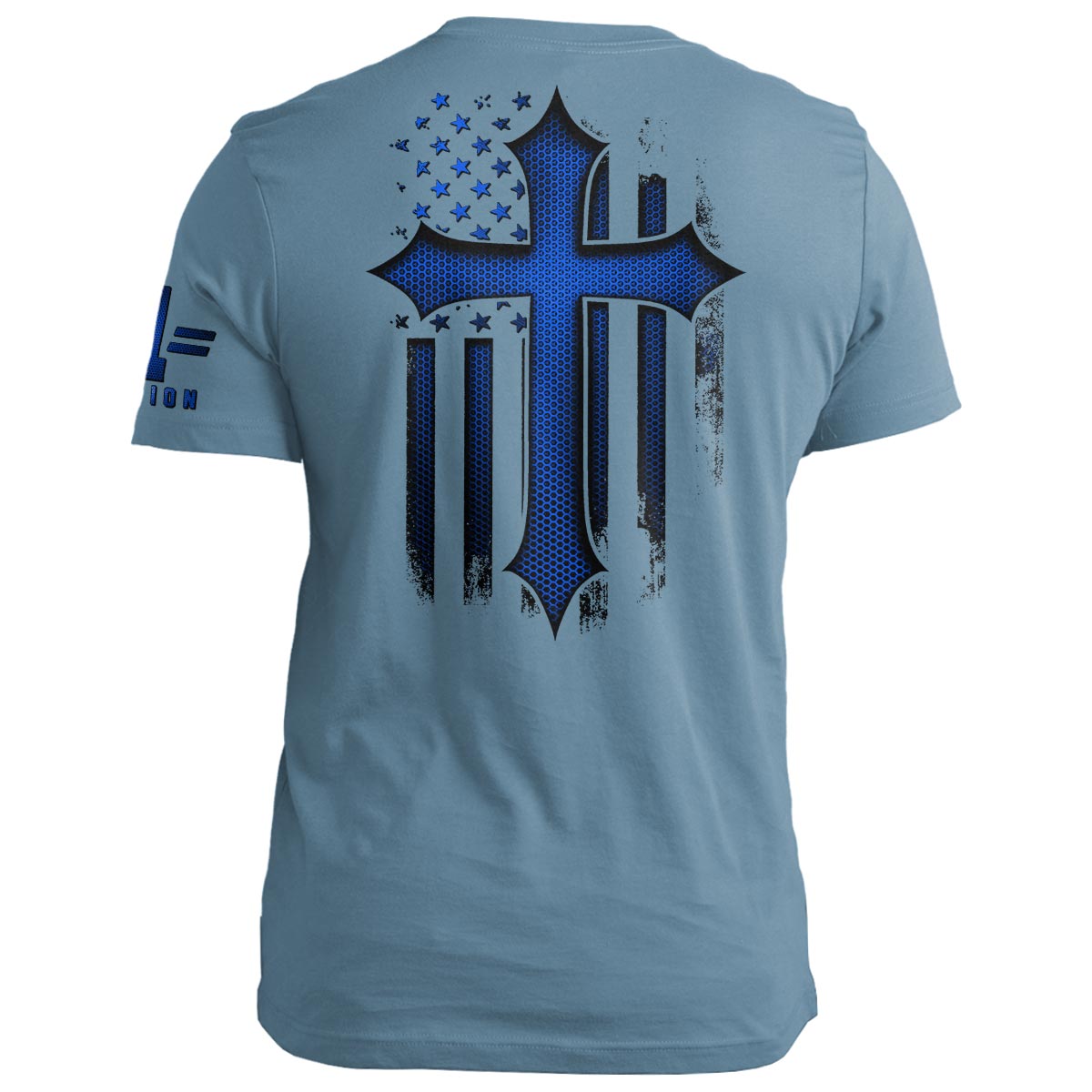 Christian Cross Blue Carbon Onyx