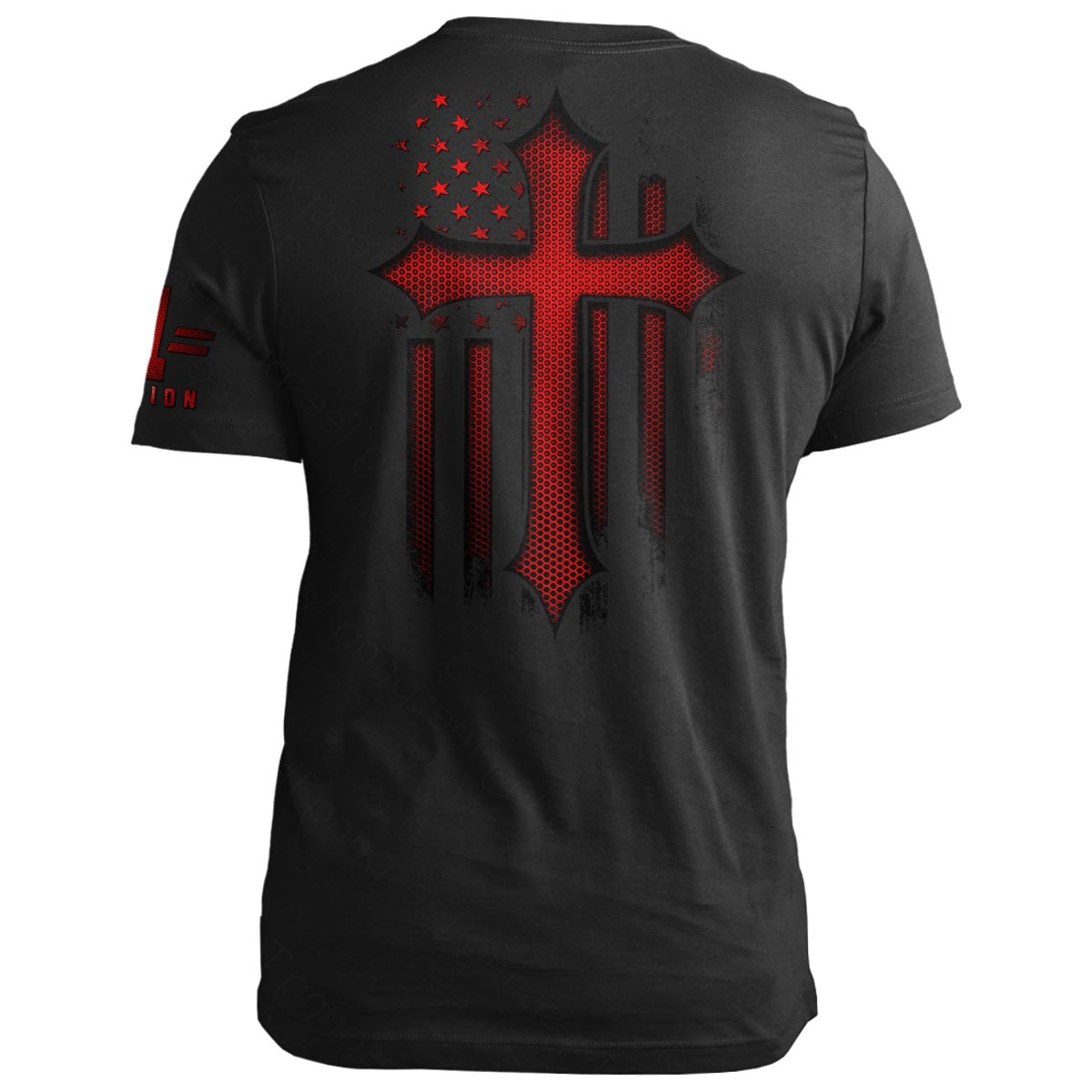 Christian Cross Red Carbon Onyx