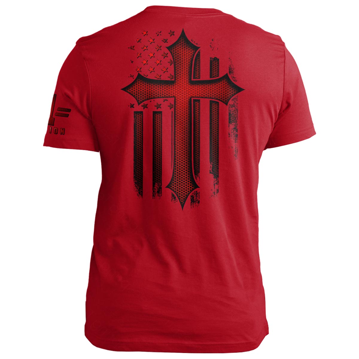 Christian Cross Red Carbon Onyx
