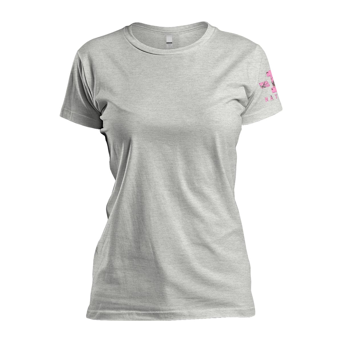 Pink Hunting Camo American Flag - Women&#39;s Relaxed Fit